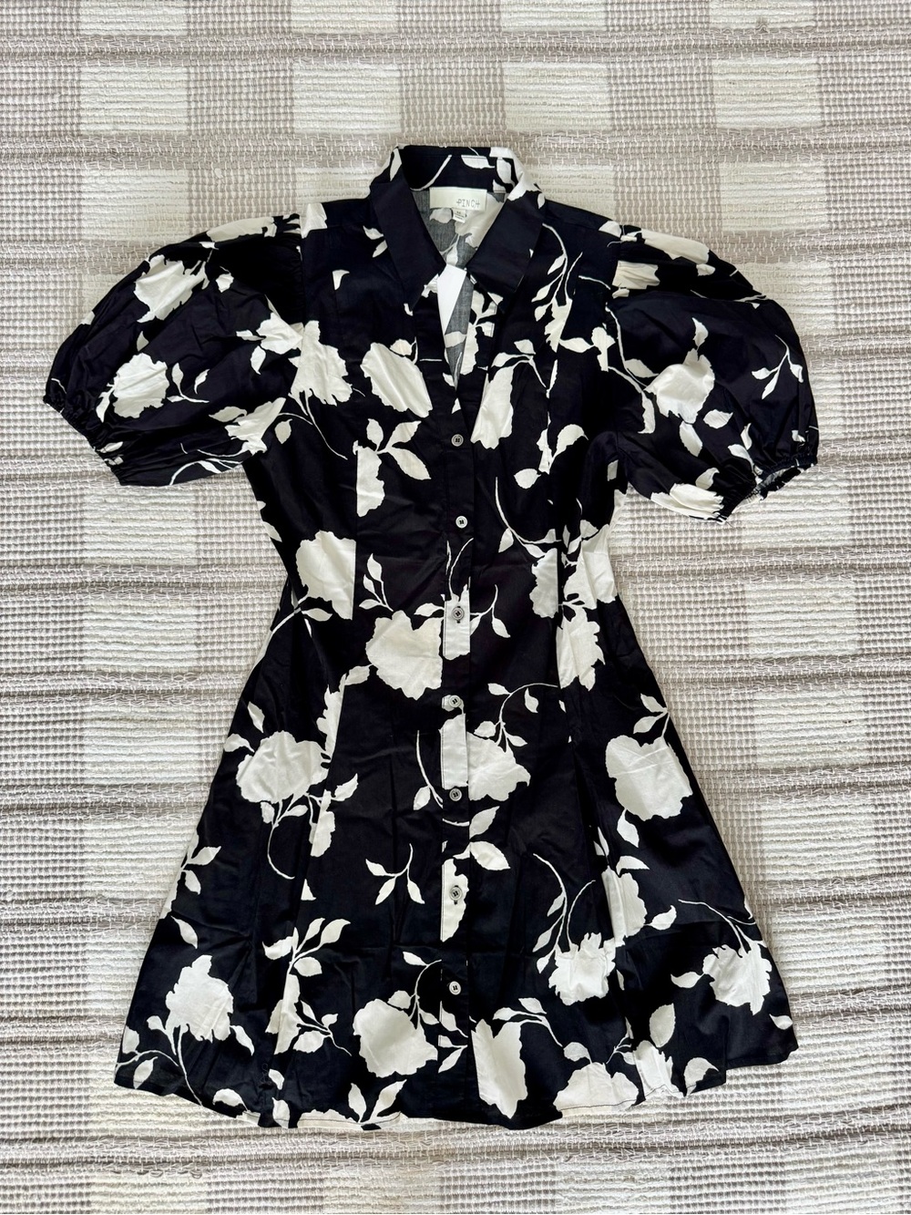 Pinch Floral Button Down Puff Sleeve Blaire Dress